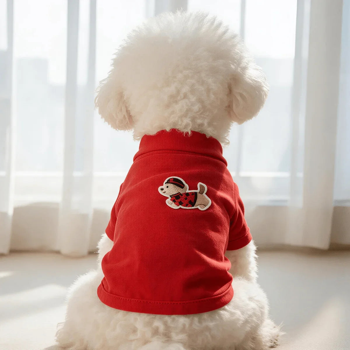 Breathable Summer Pet Vest with 3D Embroidered Puppy Design