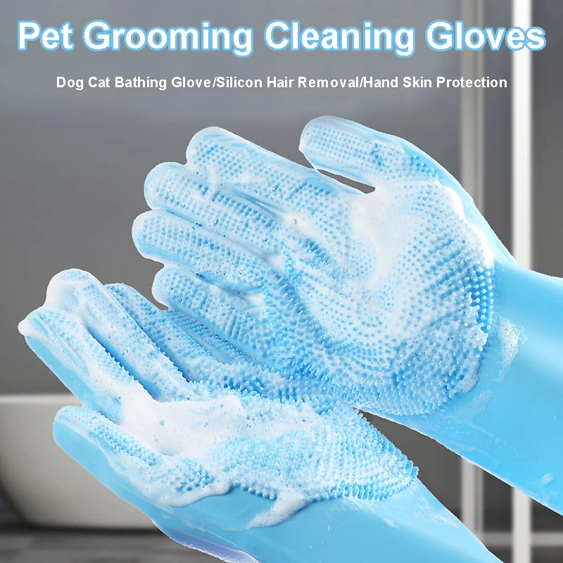 Haarpflege-Handschuhe für Haustiere zum Entfilzen und Baden