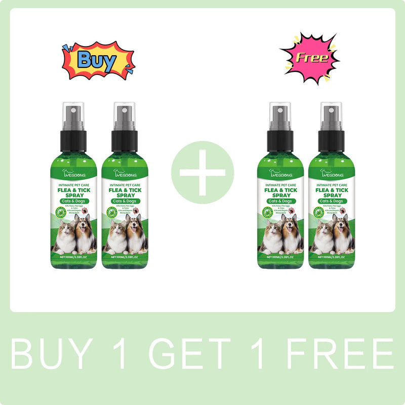 Spray Natural Antipulgas y Garrapatas para Gatos y Perros