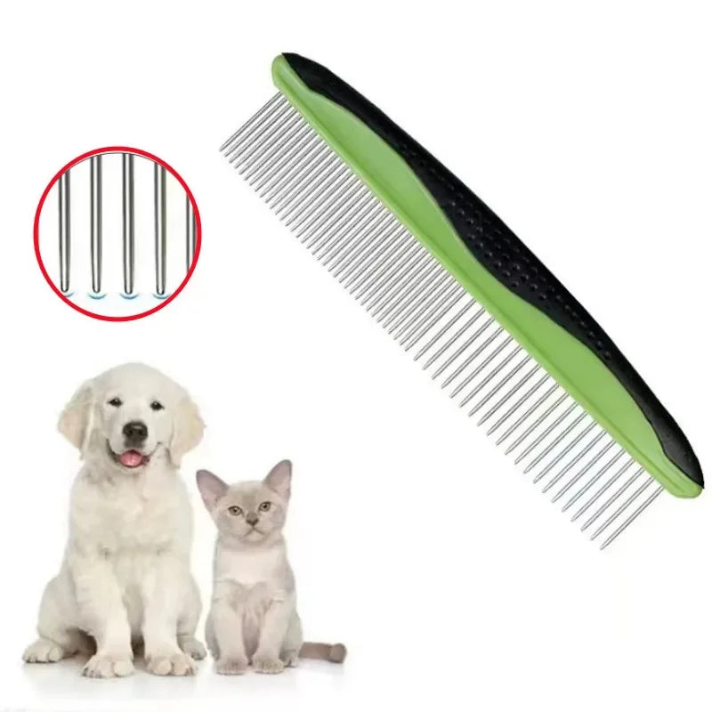 Stainless Steel Pet Detangling Massage Comb for Dogs & Cats