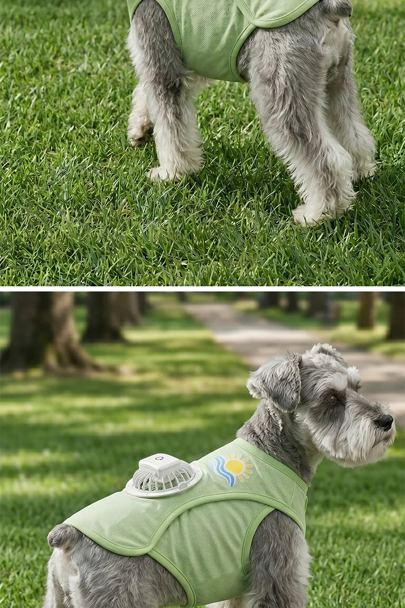 Cooling Dog Vest with Built-in Fan