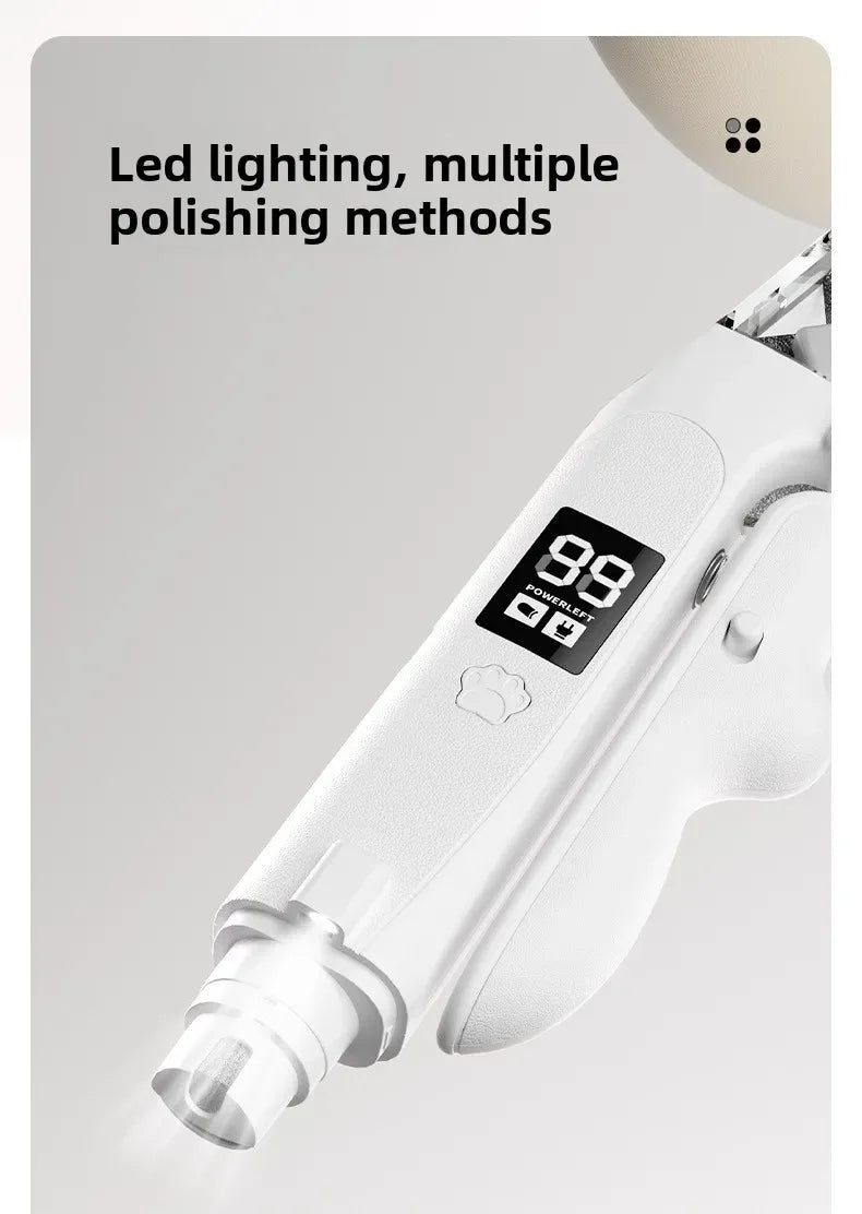 2-in-1 Pet Nail Clipper and Grinder with LED Light