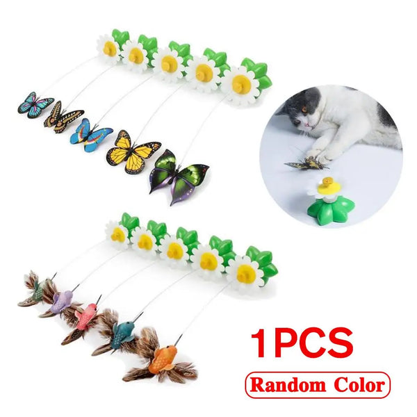Electric Butterfly Cat Toy Rotating Bird for Cats