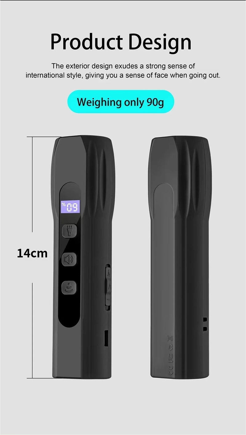 Portable Ultrasonic Dog Repeller and 3-in-1 Training Device