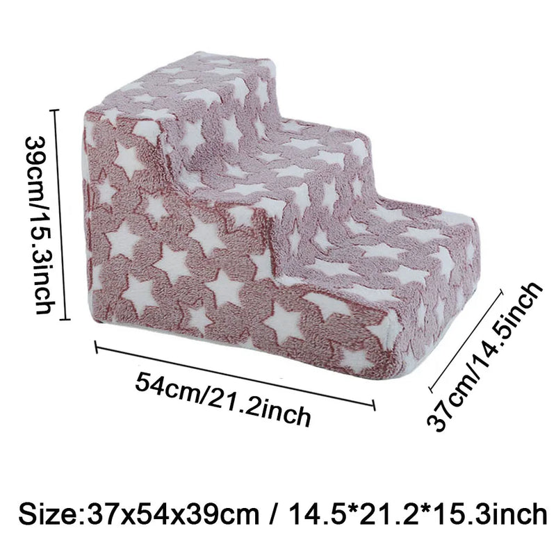 Detachable Pet Stairs with Soft Foam Steps