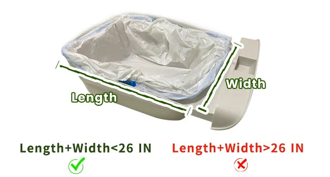 Drawstring Cat Litter Box Liners for Self-Cleaning Litter Boxes