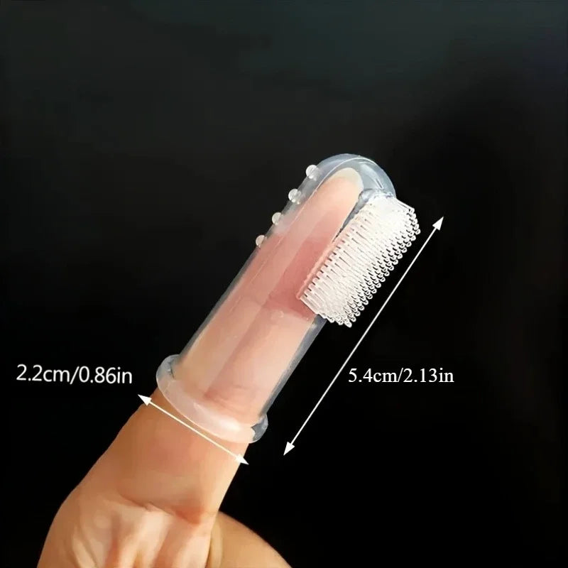 Soft Silicone Finger Toothbrush for Dogs and Cats
