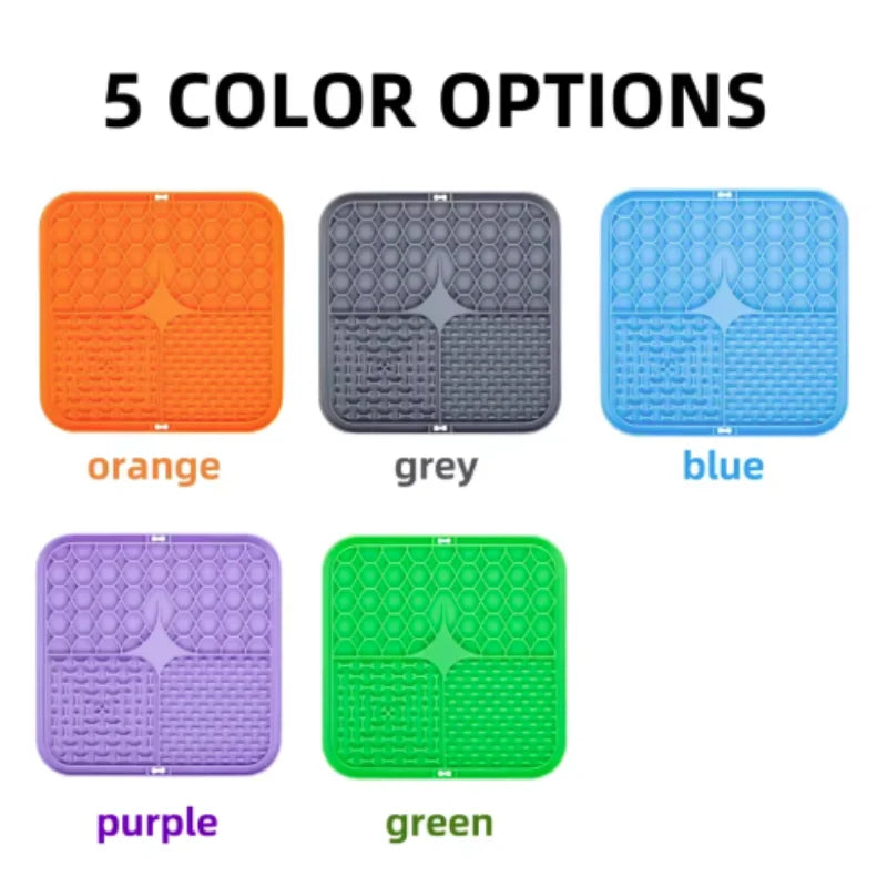 Dog Slow Feeder Silicone Mat for Training and Bath Distraction