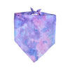 Purple and blue tie-dye dog bandana or scarf
