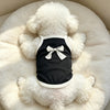 Ribbed Sleeveless Pet Vest with Bow Knot for Small Dogs and Cats