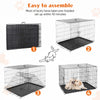 Extra-Large Foldable Metal Dog Crate with Double Doors and Leak-Proof Tray
