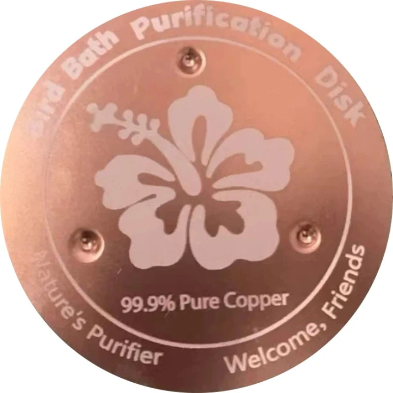 Copper Bird Bath Cleaning Disc with Stable Triple-Point Support