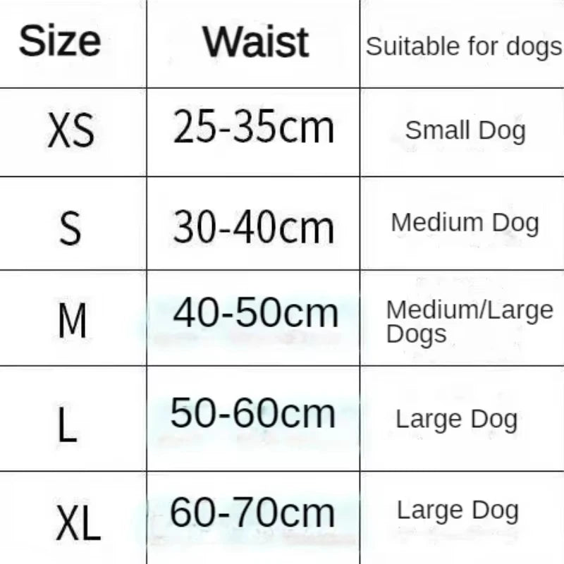 Reusable Washable Dog Diapers for Female Dogs in Heat