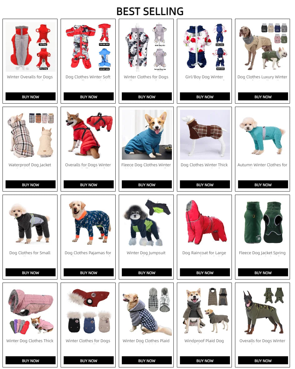 Soft Cotton Dog Pajamas Jumpsuit for Medium & Large Dogs