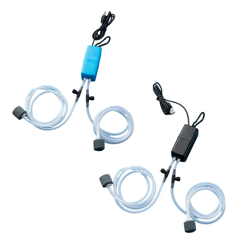 Pompe à air USB compacte avec pierre poreuse pour aquarium