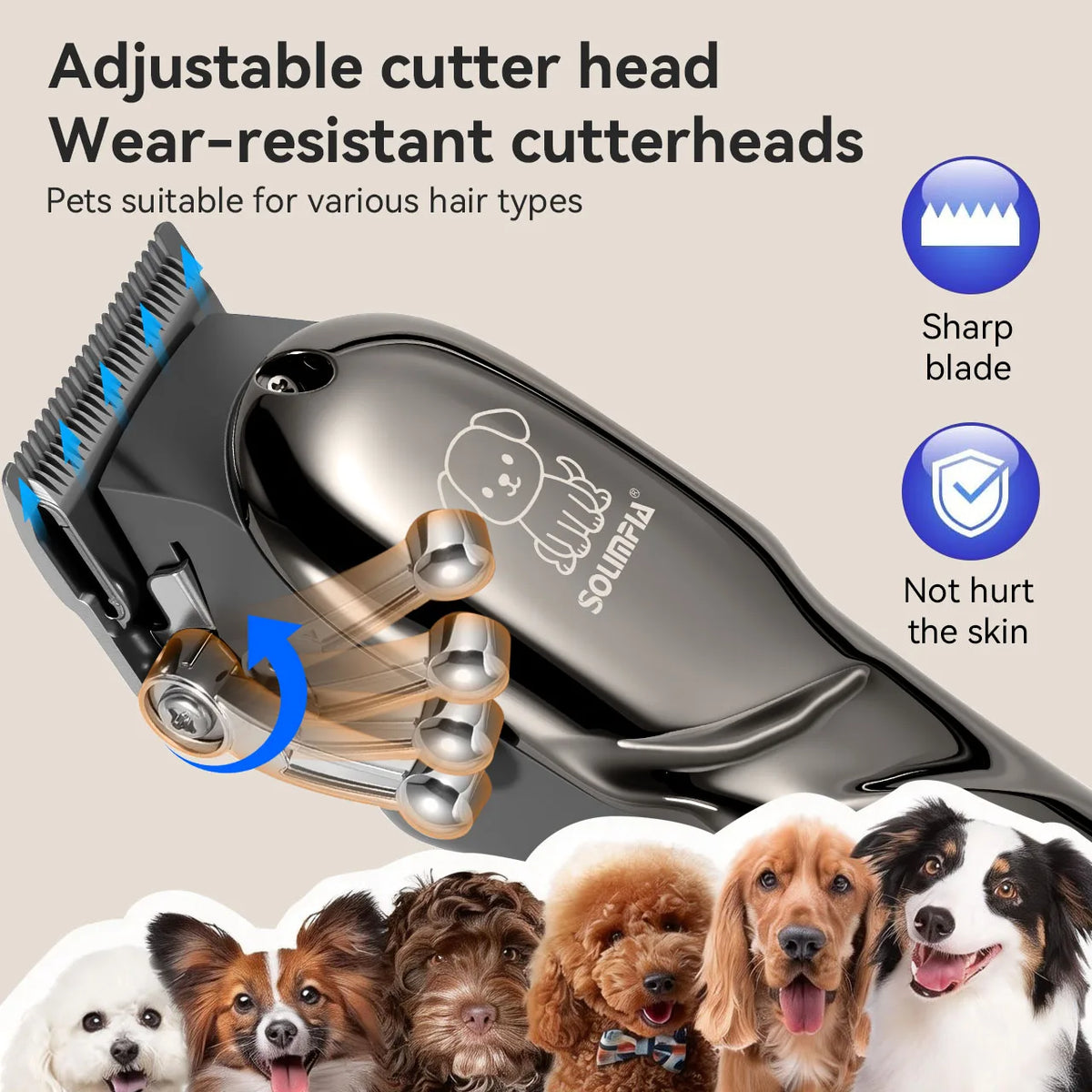 Pet Electric Hair Clipper with LCD Display