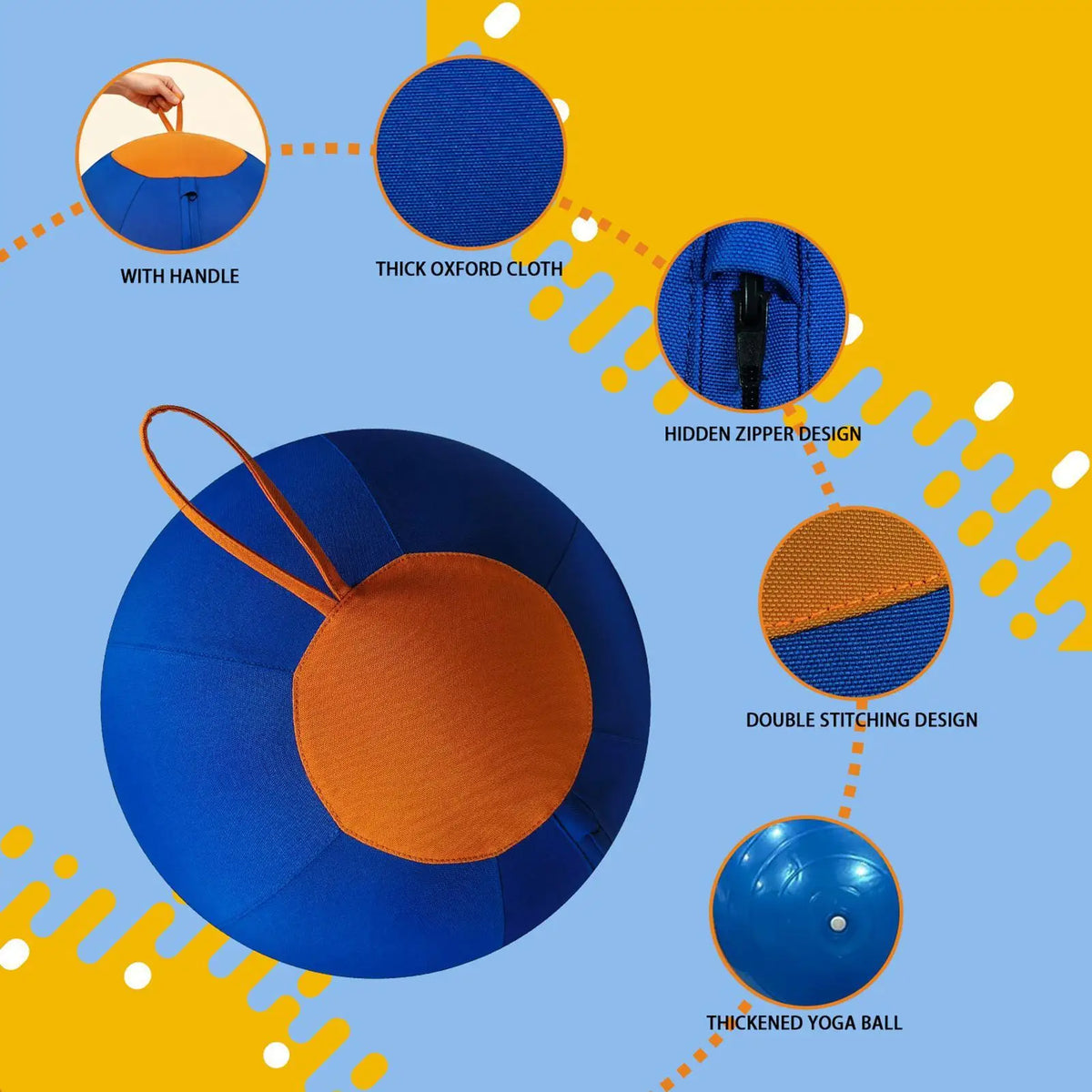 Interactive Large Dog Ball with Wrist Strap