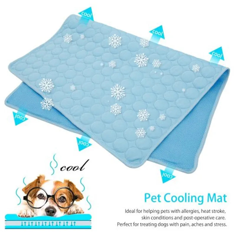 Self-Cooling Pet Mat for Dogs and Cats – Breathable, Washable Summer Pad