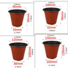 Plastic Plant Nursery Pots with Drainage Holes (Set of 10)