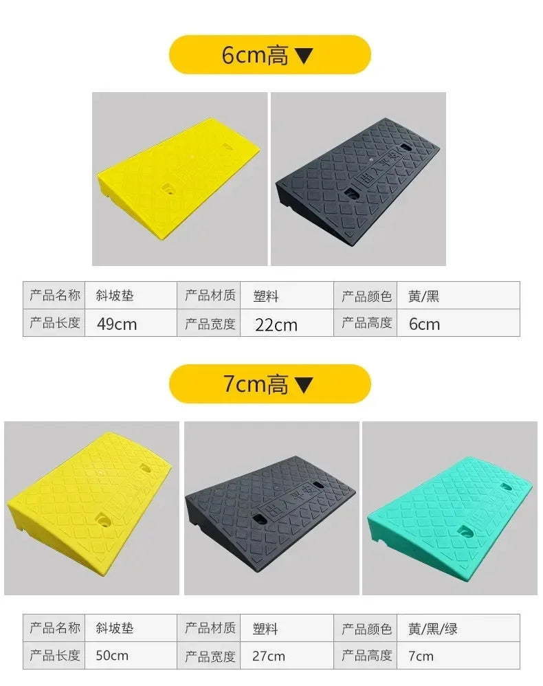 Anti-Slip Driveway Curb Ramps for Cars, Trucks, and Trailers