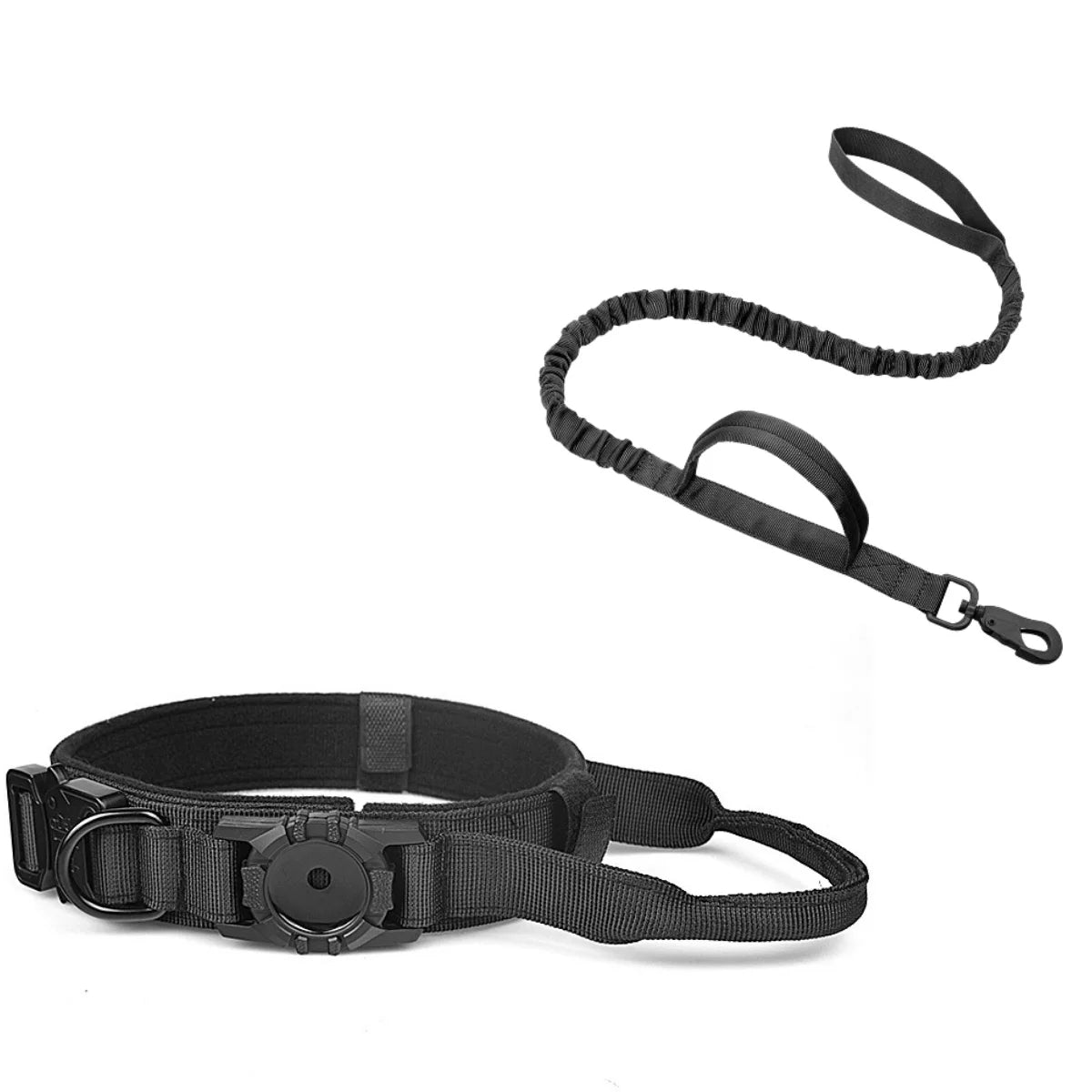 Tactical Dog Collar with AirTag Holder and Control Handle for Medium and Large Dogs