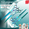Professional 3-Piece Dog Grooming Scissors Set — Straight, Thinning & Curved