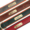 Personalisiertes Leder-Hundehalsband mit graviertem ID-Tag