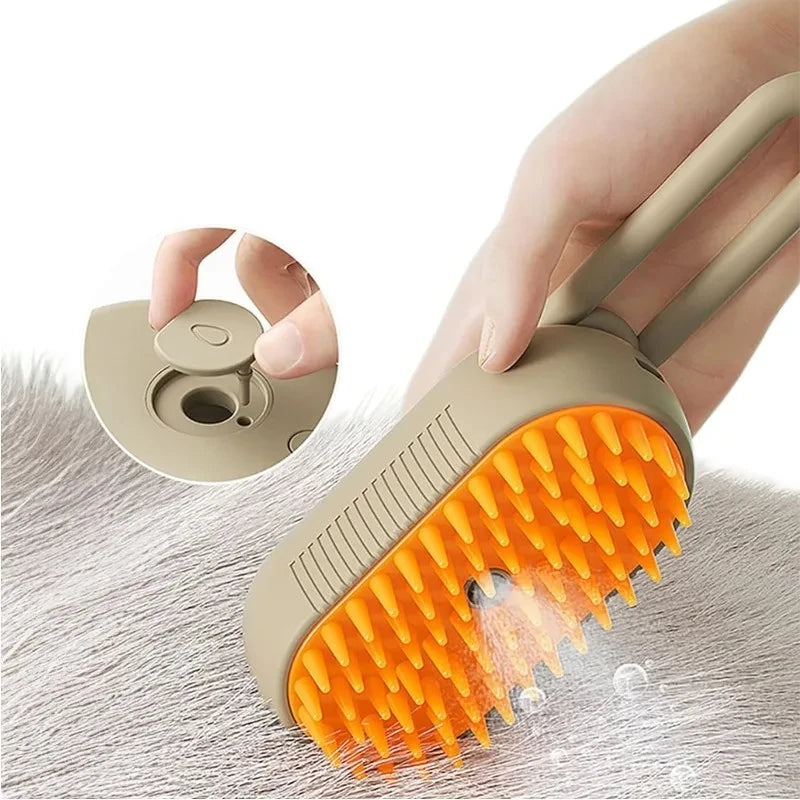 Brosse de toilettage électrique pour animaux avec fonction vapeur