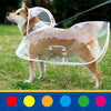 Clear Waterproof Dog Raincoat with Adjustable Hood