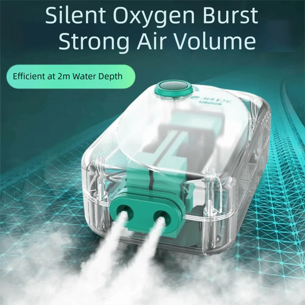 Ultra-Quiet Aquarium Air Pump with Adjustable Flow