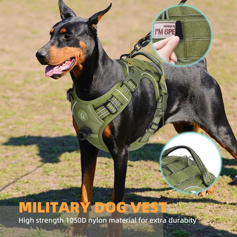 Reflektierendes Taktisches Hundegeschirr mit MOLLE-Gurtband