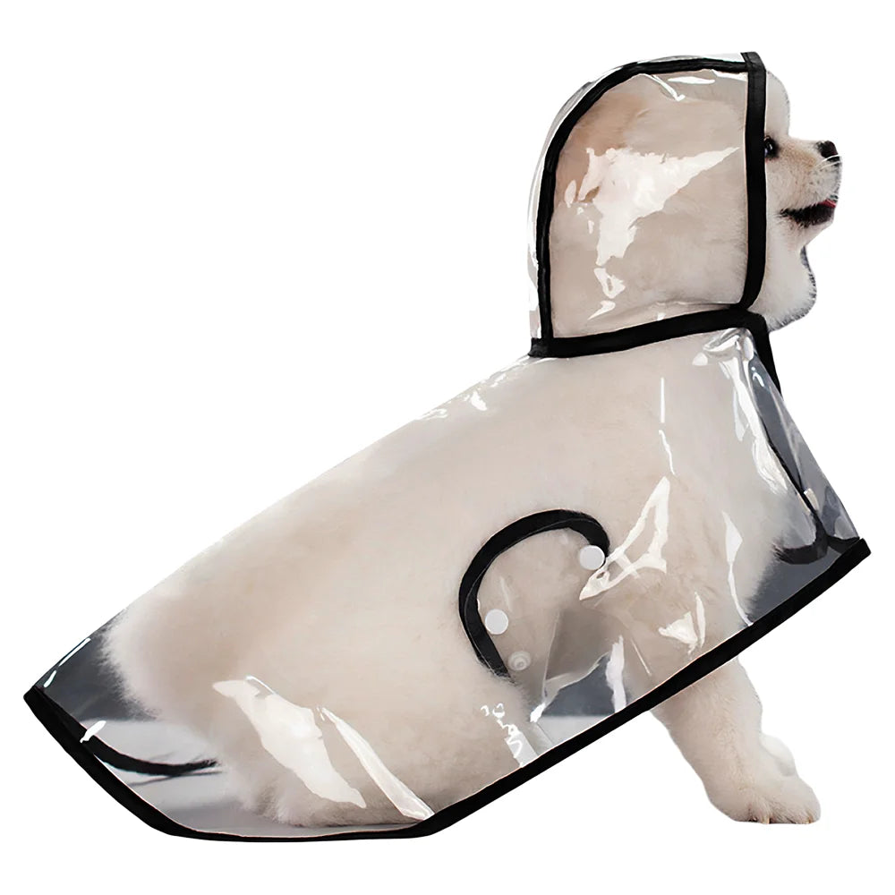 Transparent Waterproof Dog Raincoat for Medium to Large Dogs