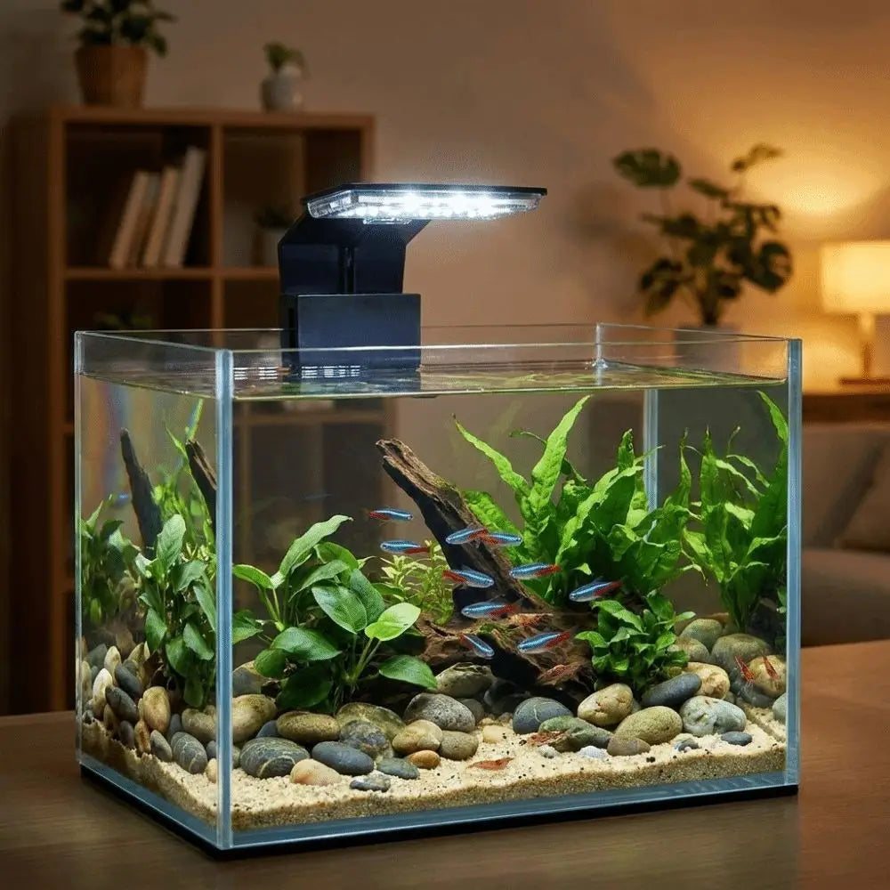 Waterproof LED Aquarium Clip Light with 3 Color Modes
