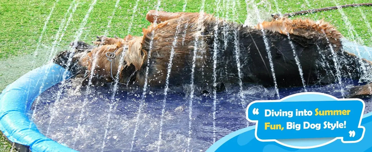 Anti-Slip Dog Splash Pad with Sprinkler for Summer Water Play