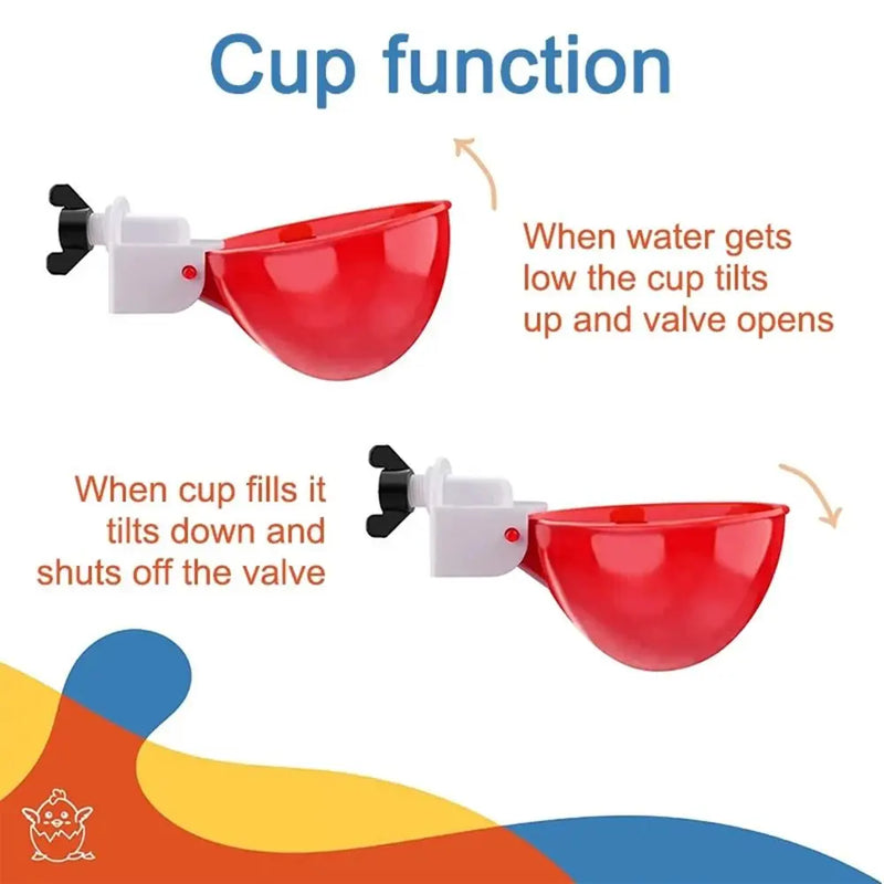 Automatic Chicken Waterer Cups - 4 Pack