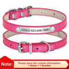 Individuell gravierte Leder-Hundehalsband mit ID-Tag