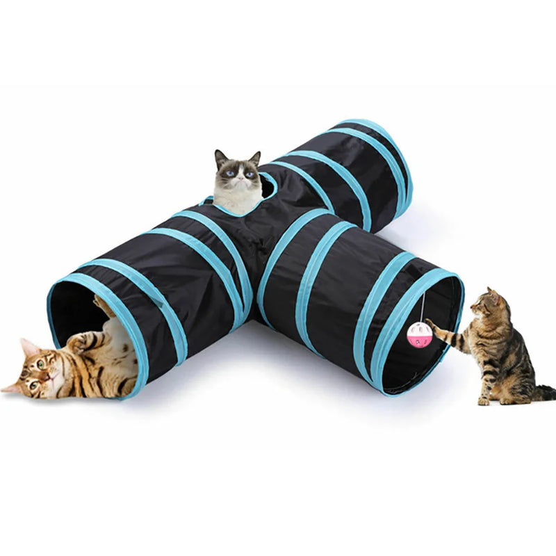 Tunnel Jouet pour Chat en S Pliable