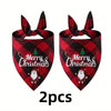 Christmas Triangle Dog Bandana Scarf with Adjustable Fit