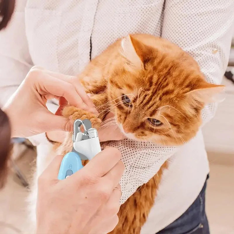 LED Pet Nail Clippers with Safety Lock for Dogs and Cats