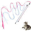 Interactive Cat Teaser Rod Toy with Satin Ribbon