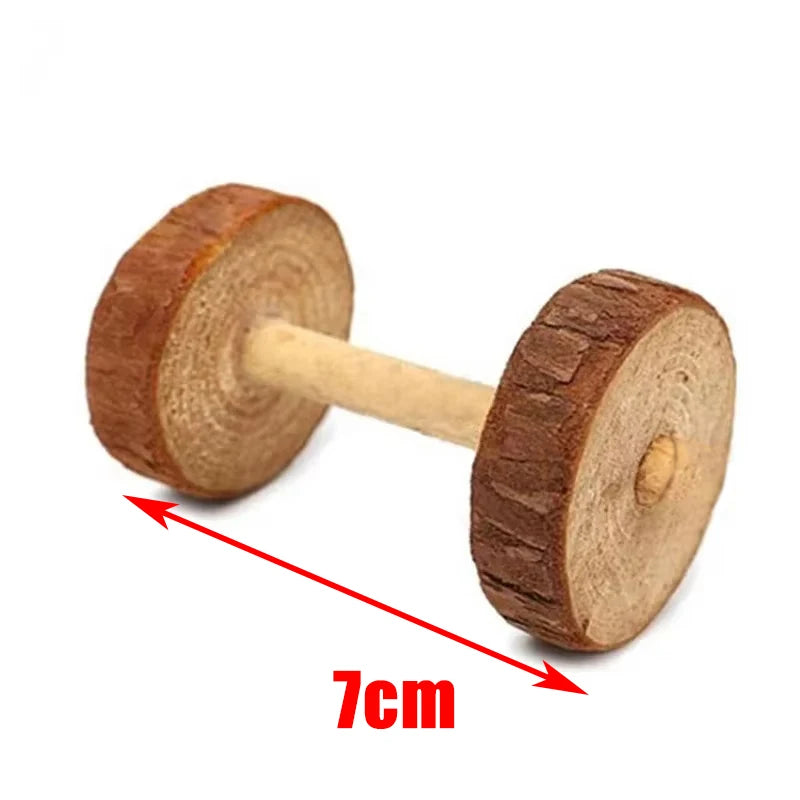 Natural Wooden Chew Toy Set for Small Pets – Guinea Pigs, Rabbits & Hamsters