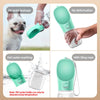 Portable Leakproof Dog Water Bottle with Built-In Drinking Bowl