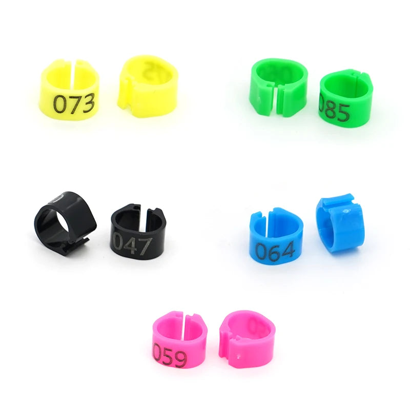 100 قطعة حلقات قدم للحمام 9 مم بلاستيكية