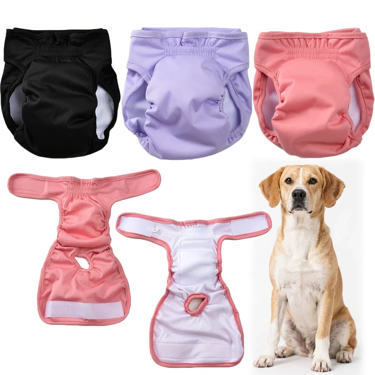 Reusable Adjustable Dog Diapers for Female Dogs