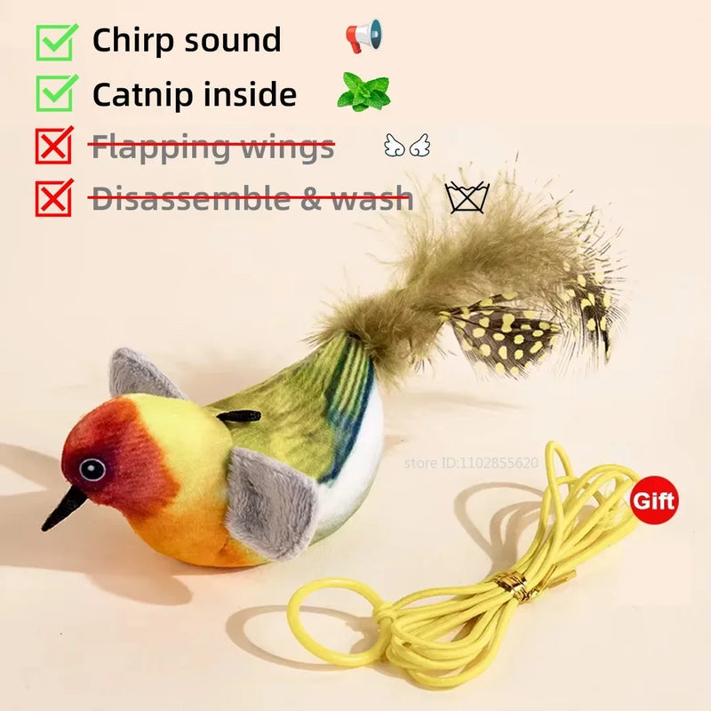 Rechargeable Flapping Bird Cat Toy with Catnip