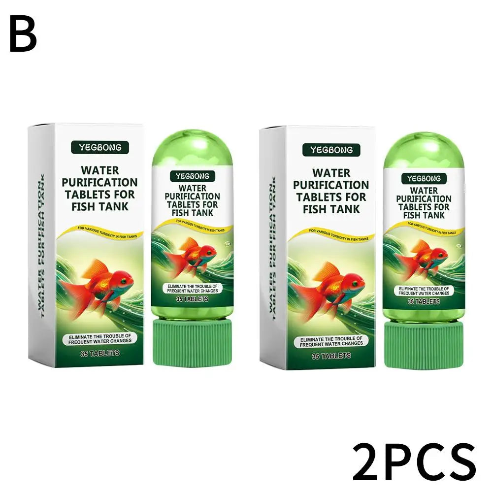 Two boxes of Yegbong water purification tablets for fish tank