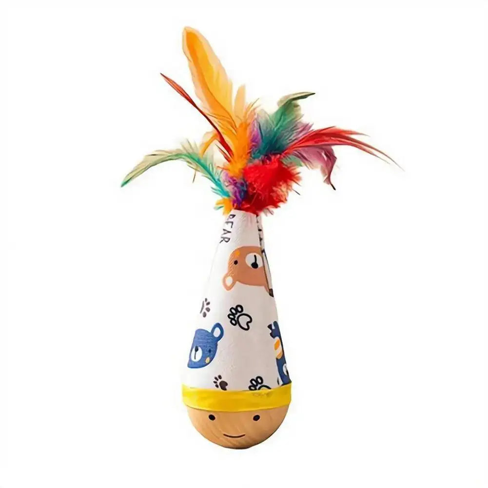 Interactive Feather Teaser Toy for Cats