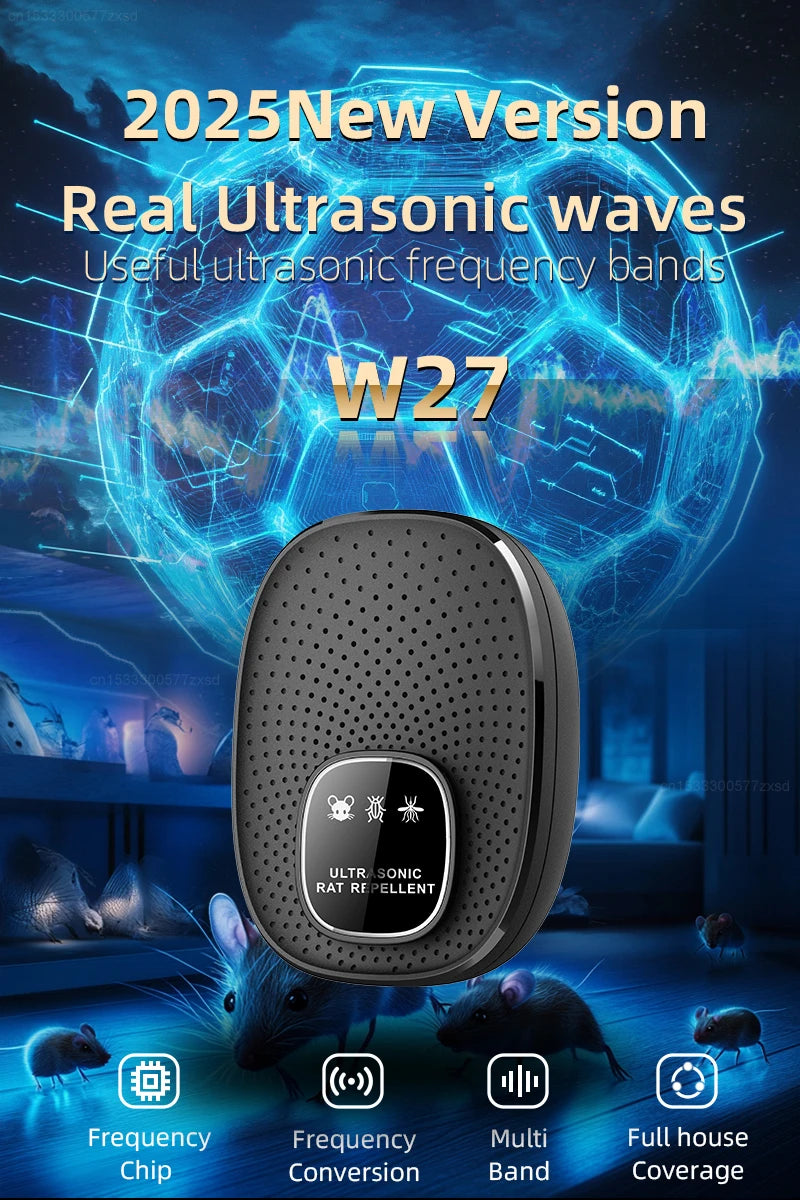 Rechargeable Ultrasonic Rodent Repeller for Home and Bedroom