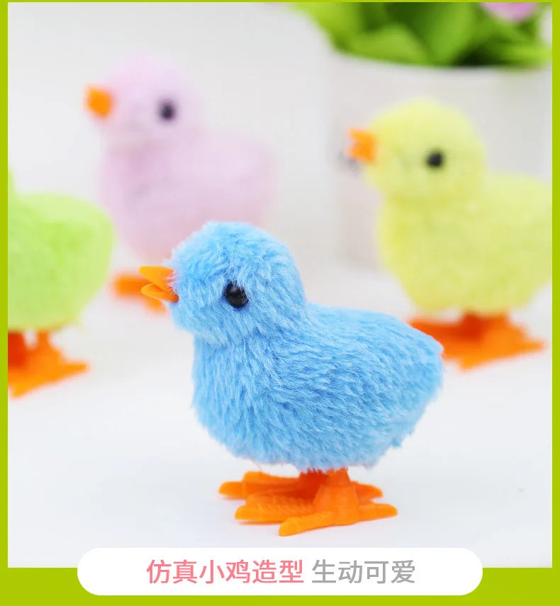 Wind Up Plush Chick Cat Toy - Interactive Cartoon Toy