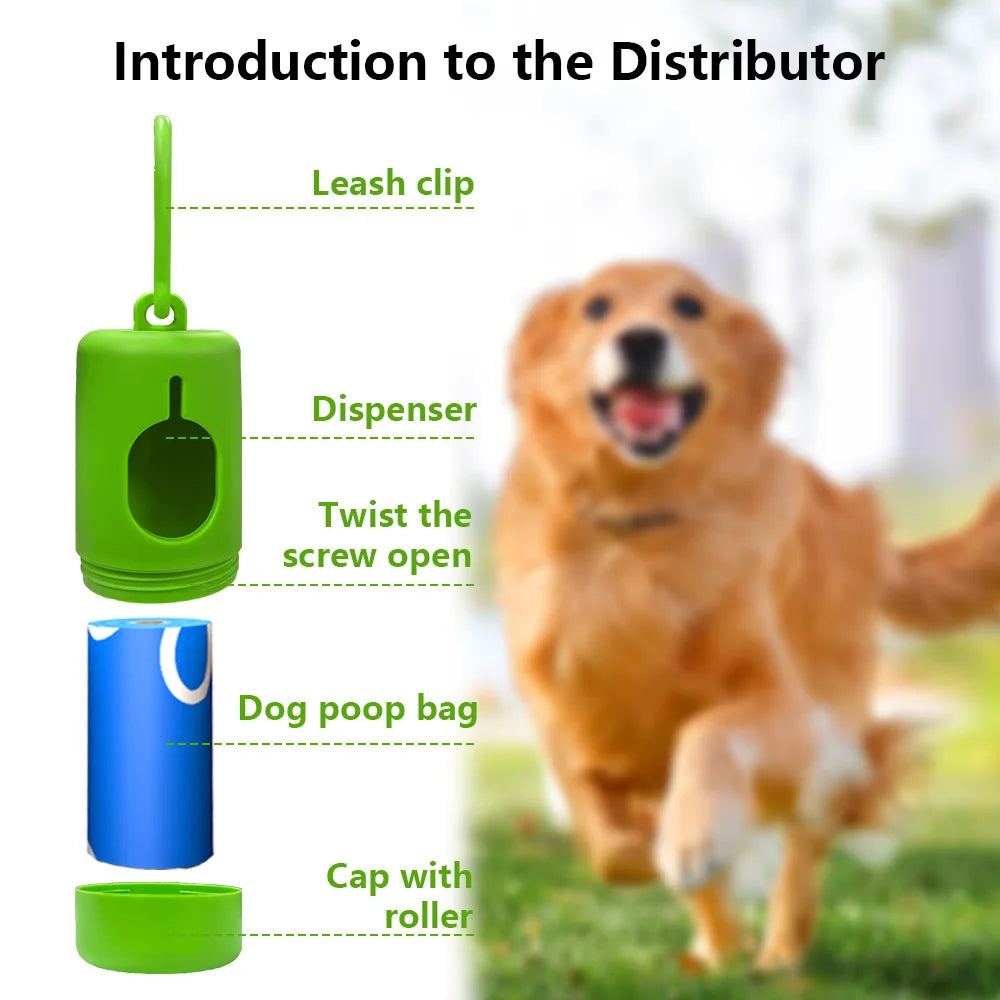 Photodegradable Dog Poop Bags with Dispenser - Extra Thick, Leak-Proof, Scented